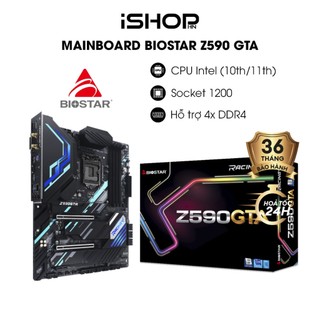 Bo mạch chủ mainboard biostar z590 gta racing cpu intel , socket 1200, atx, ddr4, hdmi/vga - bảo hành 36 thá