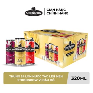 ĐỘ CỒN 4.5% - HỎA TỐC HCM - Thùng 24 lon nước táo lên men Strongbow Mix 3 vị 320ml/lon
