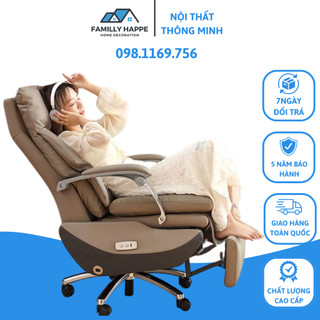 Ghế giám đốc ngả điện chất liệu da cao cấp family happy - ghế văn phòng ghế làm việc cao cấp thoải mái