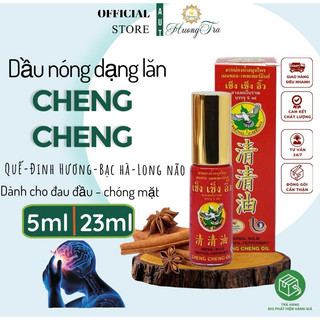 [Dành cho đau đầu_Tính nóng ấm] Dầu lăn bạc hà, quế, đinh huơng Cheng Cheng OiL Thái Lan