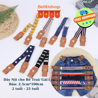 Thắt Lưng Cho Bé/ Nịt Chun Con Cưng Co Giãn Không Khóa Nhiều Màu Tùy Chỉnh Cao Cấp Tiện Dụng