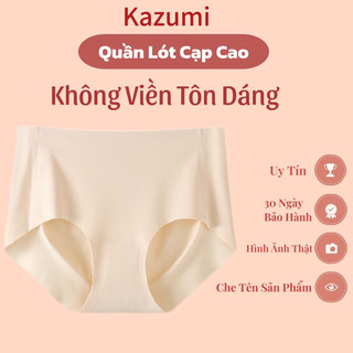 Quần Lót Nữ Đúc Su Cạp Cao KAZUMI, Quần Chip Không Viền Đáy 2 Lớp Cotton Kháng Khuẩn A30