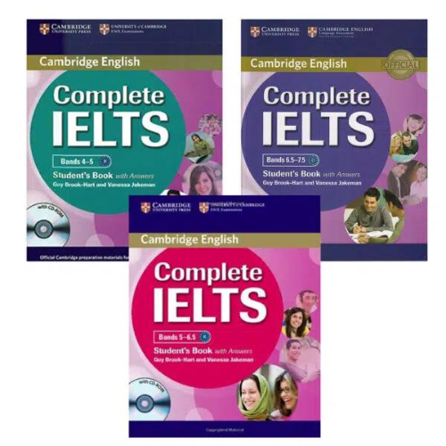 Complete IELTS Band 4-5, 5-6.5, 6.5-7.5 (Lẻ, Trọn bộ, WB+STB) (Bản màu, kèm audio)