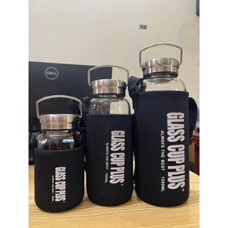  Bình nước thuỷ tinh kèm nắp pha trà thông minh cao cấp có lọc trà inox tặng túi chống nóng,bình Detox,Bình nước du lịch 