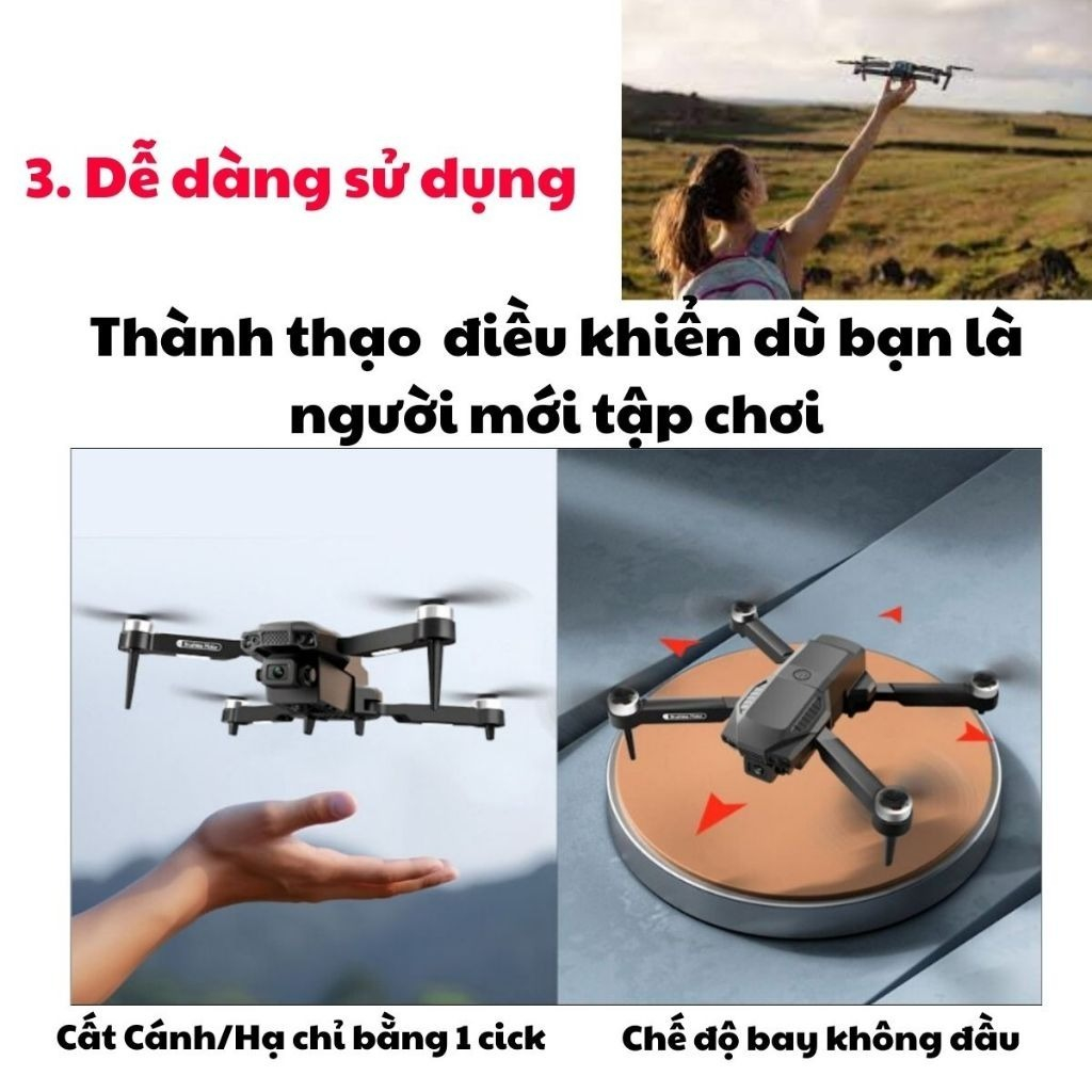Flycam động cơ không chổi than giá rẻ F198, Máy bay điều khiển từ xa cho người mới chơi Potatos | BigBuy360 - bigbuy360.vn