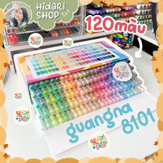 [CÓ SẴN] 120 Màu - Bút Acrylic Marker Guangna 8101 Nhiều Mực, Đầu Brush - Hidari Shop