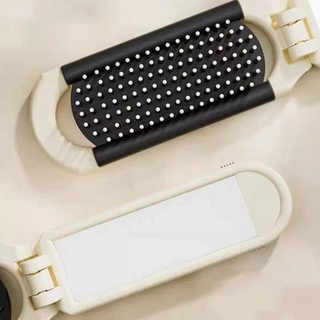 Lược Chải Tóc & Gương Trang Điểm 2in1 Có Thể Gấp Gọn. Họa Tiết Hoạt Hình, dễ thương, lược gấp gọn.