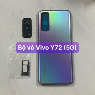 Bộ vỏ vivo Y72 kèm khay sim,phím,kính camera