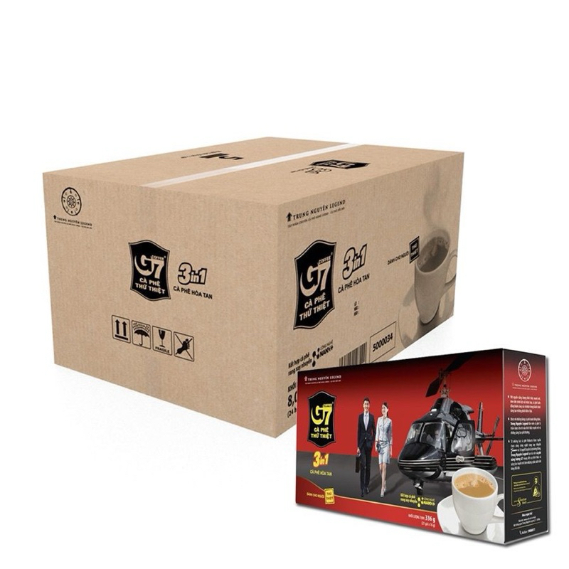 Cà phê sữa G7 3in1 - Hộp 21 gói 16gr - Thùng 24 hộp