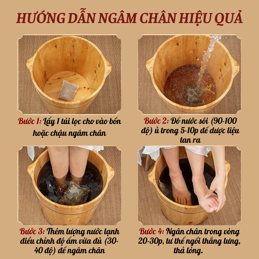 [Thanh tẩy cơ thể] Ngâm chân thải độc tố toàn bộ cơ thể, bài trừ hàn khí tích tụ lâu năm bịch 15 túi lọc x 10gr