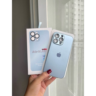 Ốp Điện Thoại Lưng Kính Nhám Viền Silicon Chống Bám Vân Tay Chất Lượng Cao Cho IPhone 11 12 13 14 15