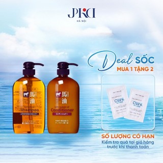 Dầu gội mỡ ngựa - Dầu xả chiết xuất mỡ ngựa Horse Oil 600ml Nhật Bản