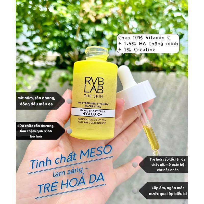 Bộ sản phẩm RVB lab The skin hyalu C + giúp làm sáng da căng bóng, mờ nám cực đỉnh