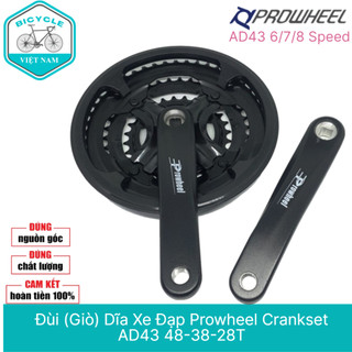 Đùi dĩa xe đạp prowheel crankset ad43 48-38-28t