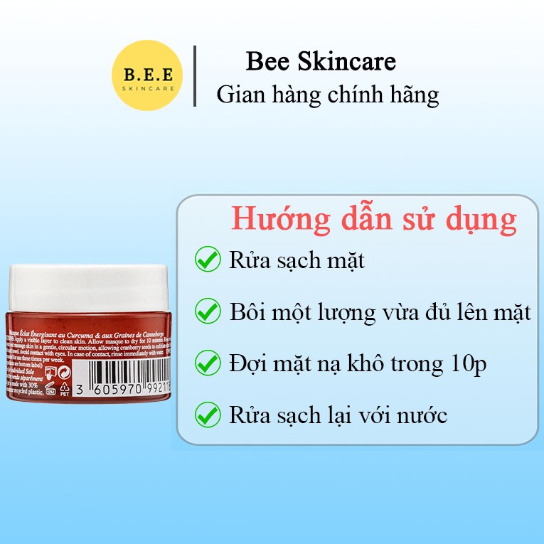 Mặt Nạ Ki eo Nghệ Việt Quất, Se Khít Lỗ Chân Lông, Sáng Da, Mờ Thâm Hiệu Quả, Bee Skincare
