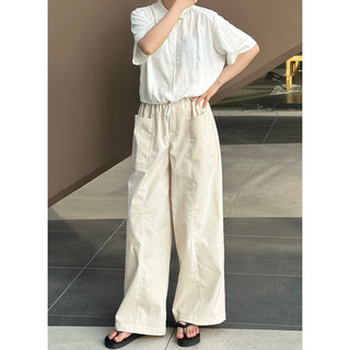 Quần linen dáng xuông form rộng