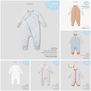 BODY NOUS - Body dài tay nous newborn cho bé trai bé gái