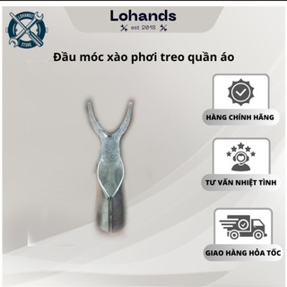  Đầu móc xào đầu móc phơi móc treo quần áo gắn vào xào tre thanh inox sử dụng tiện lợi Lohandstore 