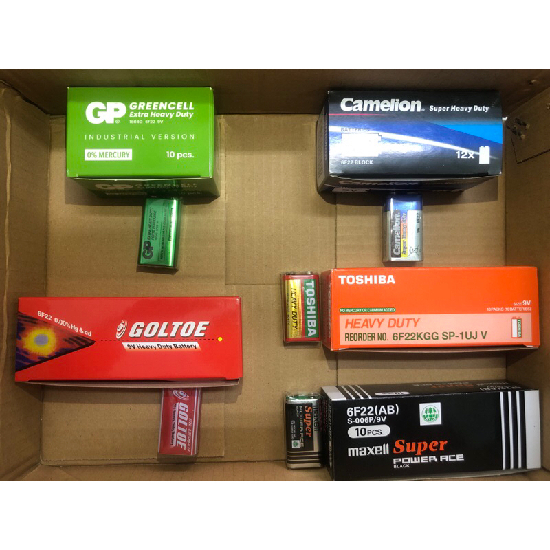 1 Viên Pin 9v Toshiba / Maxell / Goltoe / Gp / Camelion Tốt