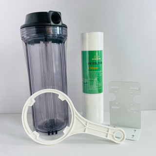 Bộ cốc lọc nước thô 10 inch ren 21mm đầy đủ phụ kiện