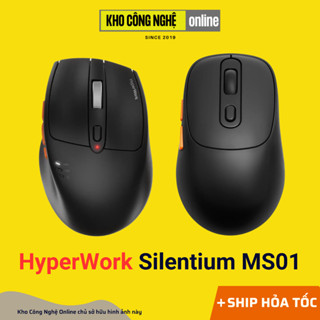 Chuột không dây HyperWork Silentium MS01 / Silentium Mini MS01M (Switch silent yên tĩnh, kết nối 3 Mode)