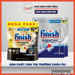 Viên rửa chén bát FINISH ALL IN ONE - FINISH QUANTUM - ULTIMATE Plus - All in One  - ImP