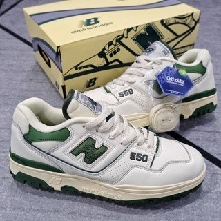 Giày nb 550 white green,giày nb 550 white black' ,giày bản s.cấp trung full phụ kiện