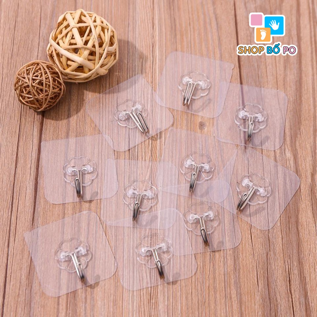 Móc dán treo tường 6x6cm bền chắc