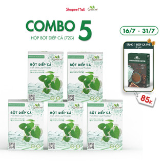 Combo 5 hộp Bột diếp cá nguyên chất Goce - 5x72g
