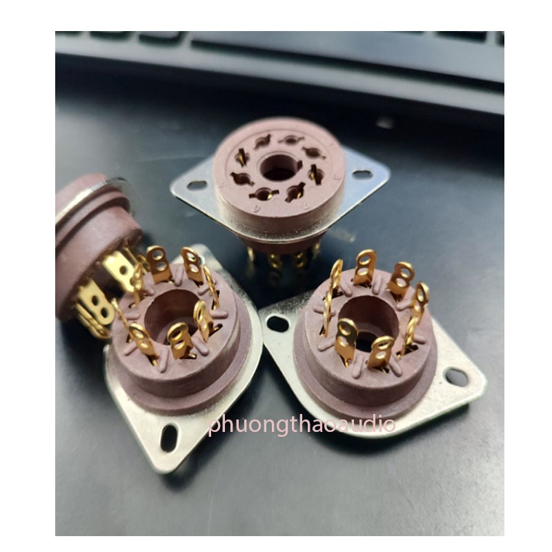 Đế đèn Đế cắm đèn 9 chân GZS8-F2; Đế đèn 8 chân chéo gắn máy, chân đèn 8 chân chéo gắn máy