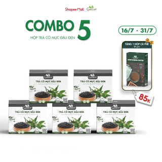 Combo 5 hộp Trà cỏ mực đậu đen túi lọc Goce - 5x80g