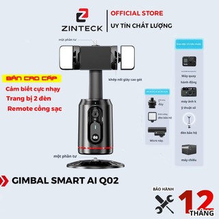 Giá Đỡ Điện Thoại Gimbal Q02 - Tặng kèm Remote và Đèn - quay video 360 °- tự động theo dõi khuôn mặt