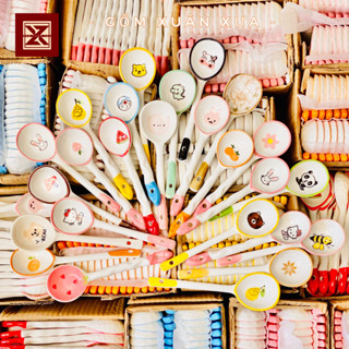 Bán lẻ Mẫu Thìa Sứ, Muỗng sứ Dễ thương Hot trend 2024 Gốm Xuân Xưa, thìa sứ dễ thương, thìa sứ decor