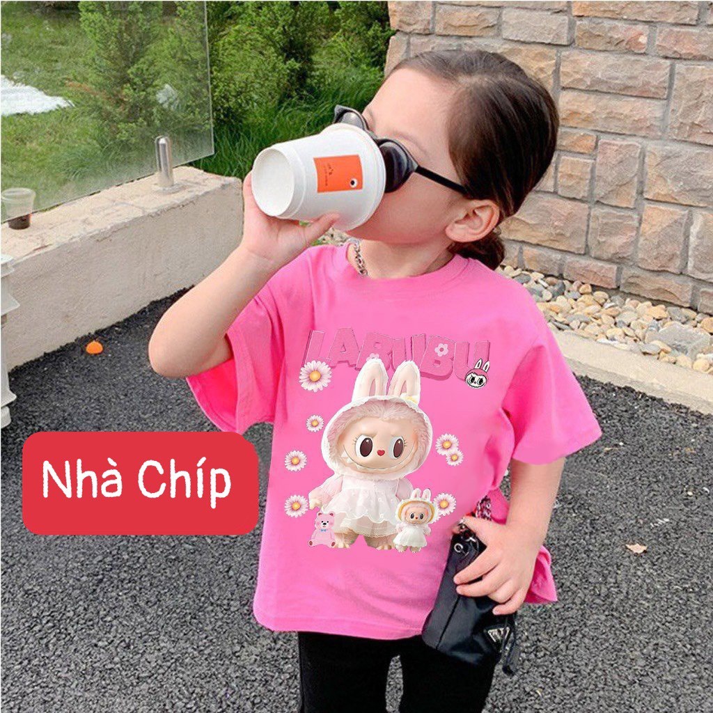 Bộ legging bé gái in hình Lububu, chất thun cotton mềm mịn, size từ 10-60kg