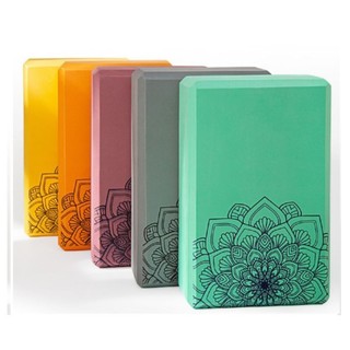 Gạch tập yoga hoa văn Mandala nặng 200gr loại 1 chất liệu EVA cao cấp