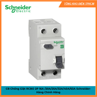 CB Chống Giật RCBO 2P 16A /20A/25A/32A/40A/63A Schneider- Hàng Chính Hãng