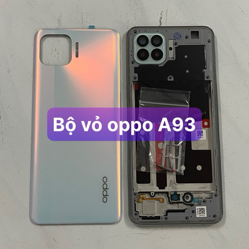 bộ vỏ sườn oppo A93 ,kèm khay sim,phím,kính camera