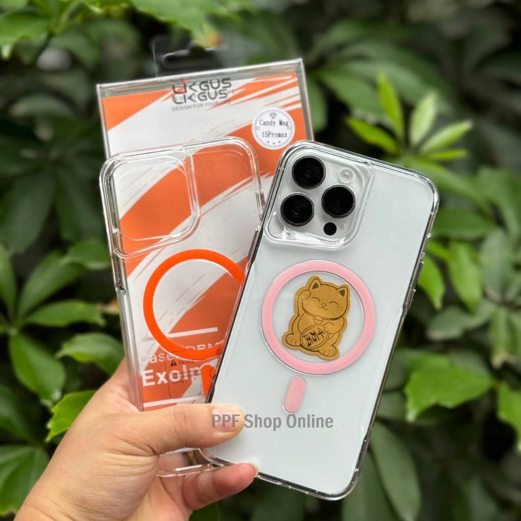 Ốp lưng Likgus Candy trong suốt Viền CỨNG chống Ố VÀNG,Chống va đập,Hỗ trợ sạc không dây, viền bảo v