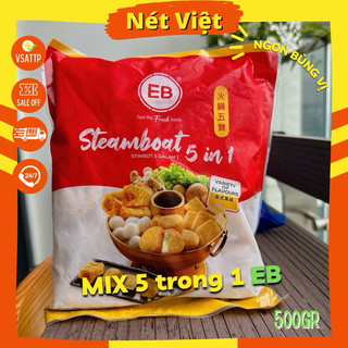 Viên thả lẩu mix 5 trong 1 EB Malaysia, túi 500gr