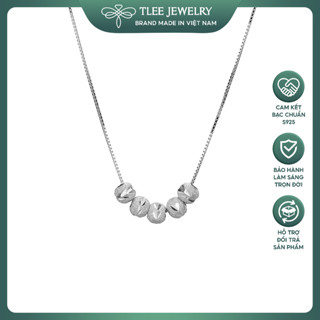  Dây chuyền bạc nữ TLEE mẫu dây năm viên bi bạc TLEE JEWELRY D0204 