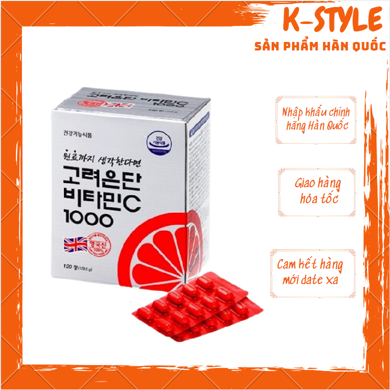 Viên Uống Vitamin C 1000mg Eundan Số 1 Tại Hàn Quốc 고려은단 비타민C 1000mg