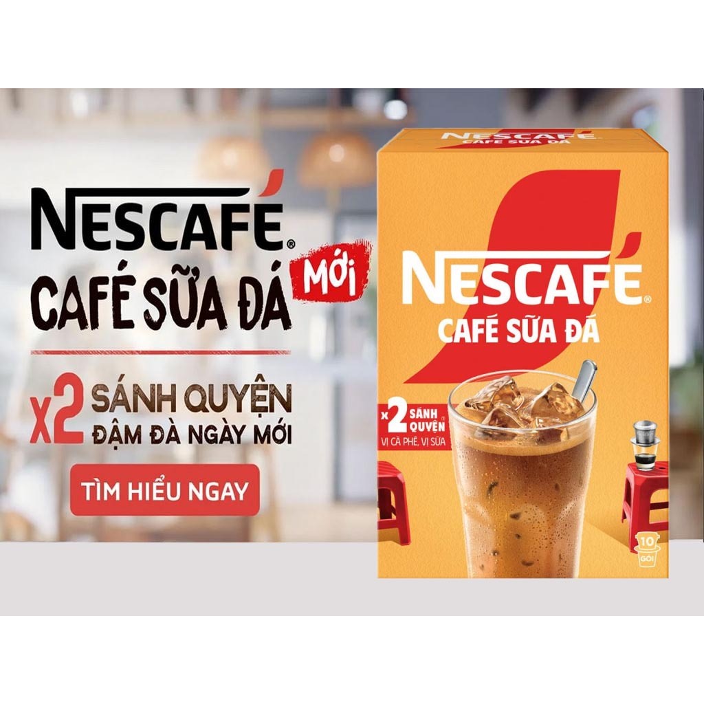 NES Cà Phê Sữa x2 Sánh Quyện - Hộp 10 gói x24gr
