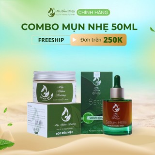 Combo serum ngừa mụn, giảm thâm, dưỡng sáng từ serum thảo mộc 50ml cho da mụn nhẹ | mộc thiên hương