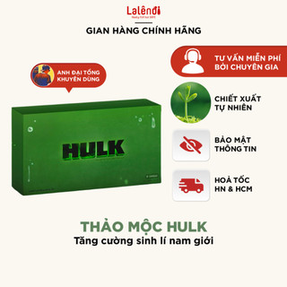 Thảo mộc HULK xanh tăng cường sinh lí nam giới, cải thiện xuất tinh sớm, chính hãng Thái Lan, hộp 6 viên Lalendi Store