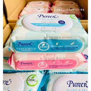 Combo 10 bịch Khăn ướt Pureen 80 tờ
