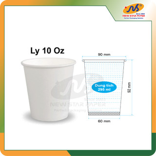 Ly giấy 10oz~295ml - lốc 50 ly giấy trơn