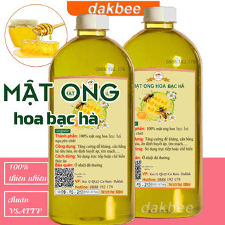 1 lít Mật ong rừng hoa bạc hà Hà Giang nguyên chất tăng cường sức khỏe, sức đề kháng - dakbee