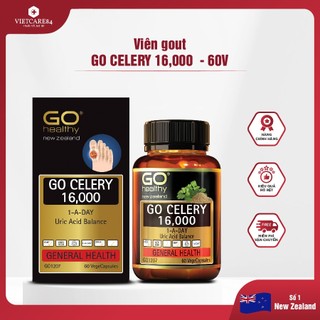 Viên gout nhập khẩu chính hãng New Zealand GO CELERY 16000mg | Giảm triệu chứng bệnh Gout