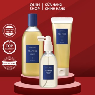 Dầu Gội, Xịt Dưỡng Giảm Bết Tóc Tràm Trà Aromatica Tea Tree Purifying Shampoo, Tonic