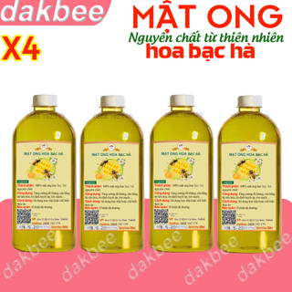 4 Lít mật ong hoa bạc hà Hà Giang nguyên chất, tăng cường sức khỏe, tăng cường đề kháng [dakbee]